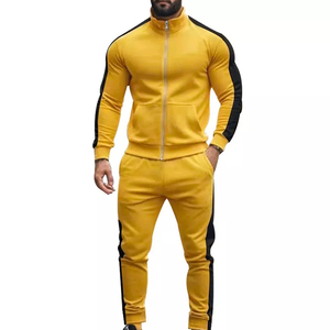Survêtement athlétique haute performance haut à glissière et bas de jogging tenue de survêtement 2 pièces pour hommes meilleur prix - Product Image 6