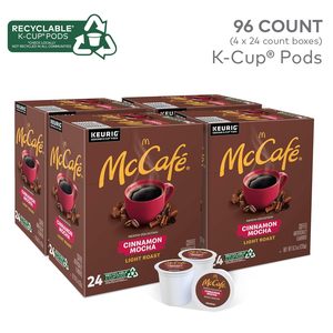 แมคคาเฟ่ ซินนามอนมอคค่า, แคปซูลกาแฟแบบใช้ครั้งเดียวสำหรับเครื่องคิวริก เค-คัพ, กาแฟคั่วอ่อนปรุงแต่งรสชาติ, บรรจุ 96 แคปซูล - Product Image 3