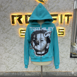 Coupe de préfet conception personnalisée le plus demandé sweat à capuche zippé bouffée imprimé fabriqué en usine sweats à capuche à bas prix hommes sweats à capuche - Product Image 6