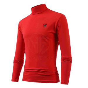 Lightweight Stretch Fabric Warm Neckline Basic Pullover Top for Modern Casual Styling <b>Men</b> <b>Turtle</b> <b>Neck</b> Shirt - Product Image 2