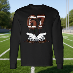 Maglietta a Maniche Lunghe 67 Football Meme Six Seven 6 7, T-Shirt 6-7 Drip, Prodotto Promozionale - Product Image 3