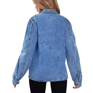 Camisa de Mezclilla para Mujer, Diseño Moderno, Fabricante Profesional, Gran Venta, Camisa de Mezclilla para Mujer Más Vendida - Product Image 4
