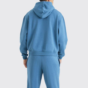 Ensemble de survêtement pour homme, sweat-shirt à capuche, bloc de couleur, tricoté, hipster, 100% coton, molleton, pull-over, ensemble de jogging, vêtements de plein air universels - Product Image 5