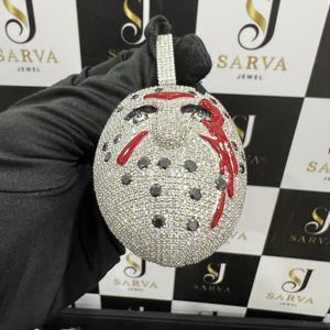 Collar Personalizado de Lujo Sarva Jewels, Plata de Ley 925, Diamante Moissanite VVS con Certificado IGI, Estilo Hip Hop, para Hombre - Product Image 3