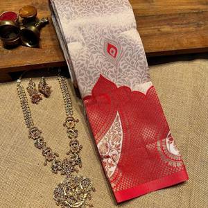 Hermoso sari con diseño de putta en todo el cuerpo con un rico diseño pallu - Product Image 6