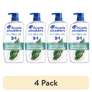 เฮดแอนด์โชว์เดอร์ แชมพูและครีมนวดผมสูตรทีทรีออยล์ 2-in-1 แพ็ค 4 ขวด ขนาด 28.2 ออนซ์ บำรุงและเพิ่มความชุ่มชื้น ลดรังแค - Product Image 5