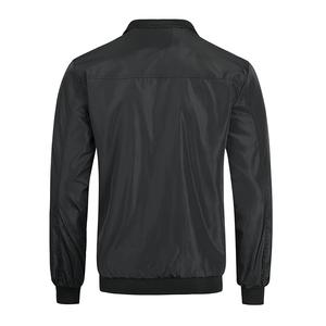Chaqueta Bomber Ligera para Hombre, Corte Ajustado, Cintura y Puños Ajustables, Chaqueta Impermeable de Manga Larga con Bolsillos - Product Image 6