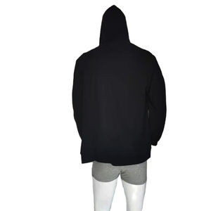 Plain <b>Grey</b> Full <b>Zip</b>-<b>Up</b> Hooded Jacket for <b>Men</b>: Casual Fleece Lined Cotton Blend <b>Hoodie</b> - Product Image 2