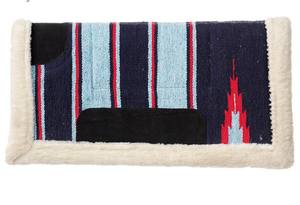 Vente en gros équestre 100% tapis de selle Western en feutre de laine mérinos avec design tissé coloré - Product Image 4