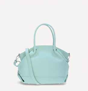 Bolso de Mano Vintage de Cuero Turquesa para Mujer, Bolso de Hombro Suave y Holgado, Convertible en Bandolera, Bolso Tote Azul Menta, Piel Genuina, a la Moda - Product Image 1
