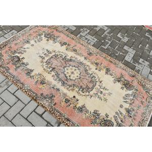 Tapis turc vintage 3,7 x 6,8 pieds, tapis d'intérieur, tapis rayé rouge - Product Image 4
