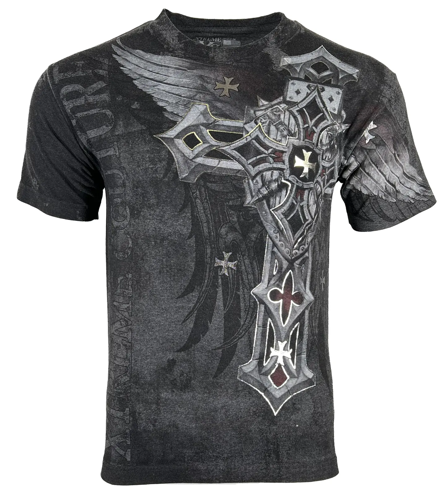 Xtreme Couture Door Custom Merknaam Heren T-Shirt Battledome Biker Cross Sublimatie Print Op Volledig Shirt