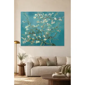 Impression sur toile Fida Van Gogh Fleurs d'amande contre un ciel turquoise - Product Image 3