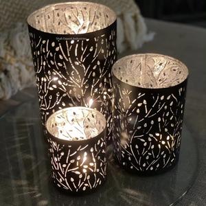 Bougeoirs votifs en fer noir personnalisés pour les mariages à domicile Décorations de table pour événement de Noël Votive ronde - Product Image 2