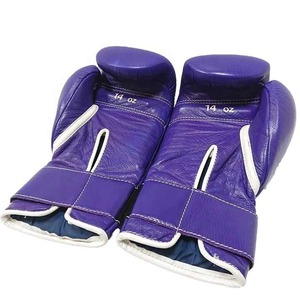 Professional Custom Purple <b>Velcro</b> Winning Boxing Gloves Professional Made of Strong Genuine Leather Custom Sizes with Low Price - Product Image 5