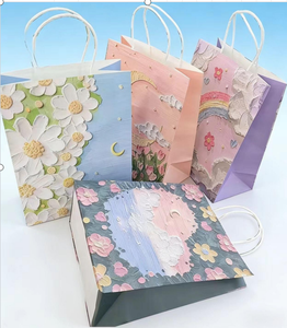 Borse Personalizzate con Stampa di Fiori a Olio, <span class=keywords><strong>Borsa</strong></span> Regalo con Manico per lo Shopping, con Logo Stampato, in Materiali Riciclati - Product Image 1