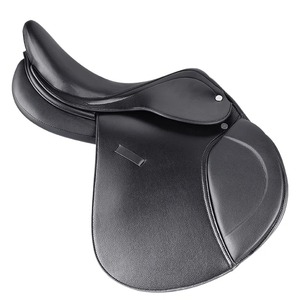 Custom Full Grain Leather Dressage Horse Saddle Deep Seat Billet Straps Genuine Leather Western Saddle with Wood <b>Tree</b> - Product Image 2