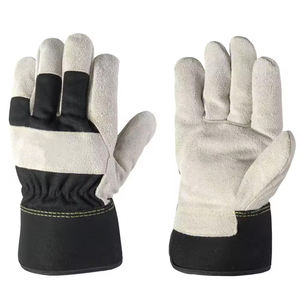 Precio barato de cuero de vaca Hombres Trabajo Seguridad Rigger Guantes Industrial Resistente al fuego Construcción Guantes DE TRABAJO - Product Image 1