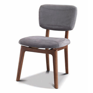 Silla Italiana Moderna Noe en tela tapizada y acabado en madera de cuero Suar Wood Comedor Minimalista 2311413 - Product Image 2