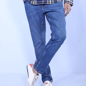 Pantalones vaqueros elásticos ultrasuaves de alta calidad para hombre, diseño de Ajuste Recto para una mayor comodidad, ropa de calle de invierno informal atemporal - Product Image 1