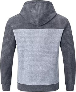 Sudadera con Capucha de Punto para Hombre, Talla Grande, Color Sólido, Impermeable, Antiarrugas, de Secado Rápido, Forrada, Informal, OEM, Invierno 2025, 100% - Product Image 4