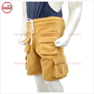 Custom Sweat <b>Shorts</b> <b>Brown</b> Mocha Color Cargo Style Breathable Fabric Casual 8 Pocket <b>Shorts</b> Streetwear Gym Lounge Summer <b>Shorts</b> - Product Image 2