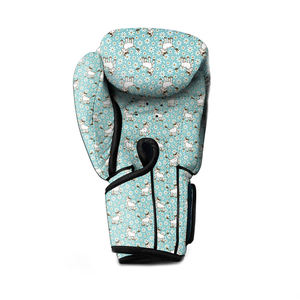 Gants de boxe en cuir à motif imprimé marguerite avec ajustement du soutien du poignet à crochet et boucle Gants d'entraînement de boxe de conception de haute qualité - Product Image 5