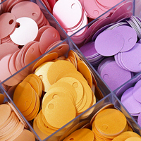 Paillettes rondes pastel rose à gros trous SHENYUE GRS&OEKO - Paquet en vrac de paillettes brillantes décoratives pour la décoration artisanale DIY