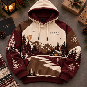 Christmas Graphic Hoodie Men's Winter Fleece Pullover Oversized Holiday Sweatshirt Custom Streetwear Wholesale - Product Image 4