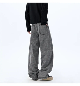 Pantalones vaqueros holgados de corte holgado a la moda para hombre, ropa de calle de moda, pantalones de estilo cargo de mezclilla, diseño personalizado disponible OEM ODM - Product Image 6