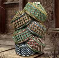 Chapeau Kufi Traditionnel Musulman Brodé Léger en Polyester pour Hommes, Accessoire Premium Islamique pour la Prière, 4 Saisons