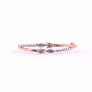 Pulsera de diamantes cultivados en laboratorio de oro rosa blanco amarillo sólido de 14 quilates, joyería perfecta para fiestas, bodas y cualquier evento - Product Image 1
