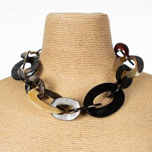 Collar de cadena larga de cuerno de búfalo hecho a mano ecológico de moda para mujer a la venta producto artesanal natural - Product Image 2