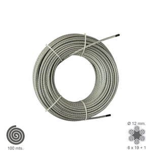 Cavo Galvanizzato 12 mm. Rotolo da 100 Metri Senza Sollevamento - Product Image 1