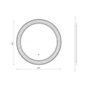 Miroir de salle de bain rond de 80 cm avec éclairage LED intégré, design italien Koricini, meubles de salle de bain - Product Image 6