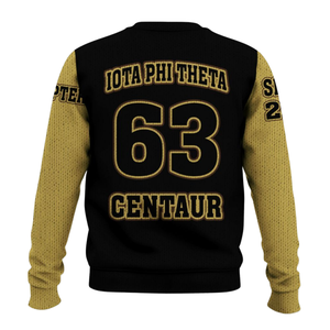 Iota Phi Theta confraternita maglione 1963 in maglia acrilica ciniglia lettere abbigliamento greco abbigliamento invernale abbigliamento greco - Product Image 4