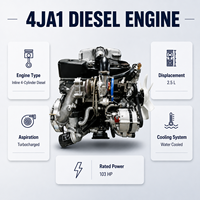 Moteur diesel ISU 4JA1 neuf, 103 CV, 76 kW, turbocompressé, 4 temps, 4 cylindres en ligne, pour camionnette, fourgonnette commerciale