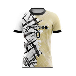 Camiseta de Fútbol Personalizable para Hombre, de Secado Rápido, Transpirable, 100% Poliéster, Impresión por Transferencia de Calor OEM, Nombre del Equipo Personalizado - Product Image 1
