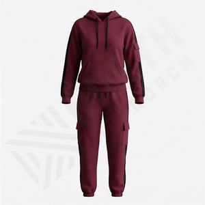 Conjuntos de Sudadera Corta con Capucha para Mujer, Estilo Vintage, con Logotipo Personalizado, Bordado, Ropa Deportiva, Tendencia Invierno 2025 - Product Image 1