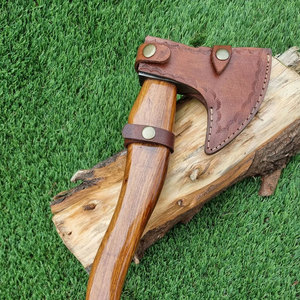 Wholesale Customized Bulk Orders OEM ODM Service Hunting New Arrival Damascus Axes Lightweight Wood <b>Handle</b> Steel Axe for Camping - Product Image 6