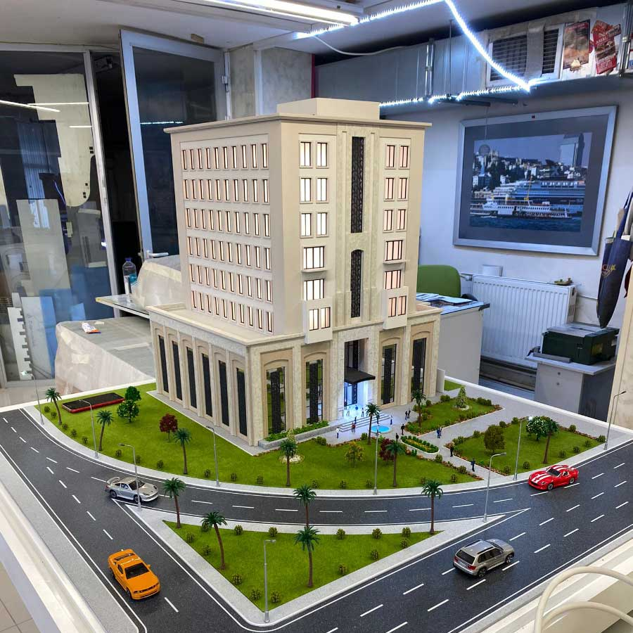 Architectonische Maquette Architectonische Schaalmodel 3D Building Modellering Bouwprojecten Maquette Modellering