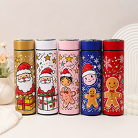 Bouteille d'eau intelligente en acier inoxydable, gobelet isotherme à contrôle de température, affichage LED, rappel, 500 ml, pour Noël