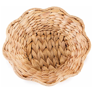 Bol en jacinthe d'eau écologique, forme florale, panier à fruits tissé, vente en gros, artisanat vietnamien, décoration bohème pour la maison, plateau de service - Product Image 3