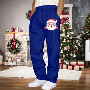 Pantalons de survêtement de Noël pour hommes 100% Polyester Design Pantalons de survêtement de Noël Bas de vacances Joggers festifs - Product Image 6