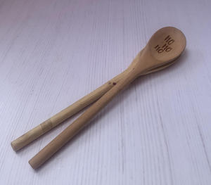 Juego de Cucharas de Cocina de Madera Grabadas Personalizadas al por Mayor, Utensilios de Cocina de Madera Natural, Espátula Decorativa Grabada con Láser para el Hogar - Product Image 3