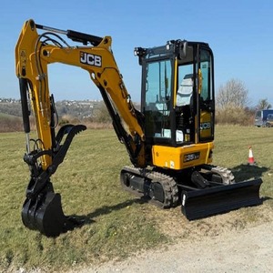 Attache de bulldozer JCB, mini-excavatrice sur chenilles jaune, chargeuse compacte sur chenilles de 15 tonnes, équipement de construction - Product Image 4