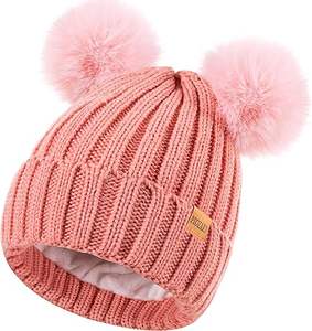 Hot Sale Unisex Winter Knitted <b>Hat</b> Warm Reversible Skull Beanie Cap Custom Acrylic <b>Fluffy</b> Wool for Men Women Outdoor Beanies - Product Image 5