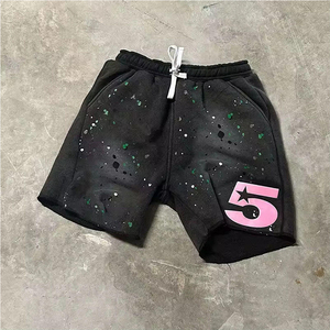 Short décontracté 100% coton effet soleil pour homme de haute qualité Streetwear Design personnalisé avec strass Motif solide écologique - Product Image 2