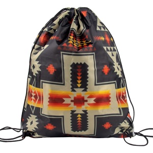 Custom Manufacturer Printed 210D Polyester Waterproof Drawstring Sportpacks Promotional Fitness Bag