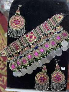 Collier afghan de haute qualité, boucles d'oreilles, fournisseur direct, parure de bijoux afghans pour adultes, mariage et fête, personnalisé par OEM - Product Image 5